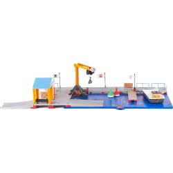 siku World Non-Powered Λιμάνι Με Πλοιάριο Και Εξοπλισμό 5512 4006874055128