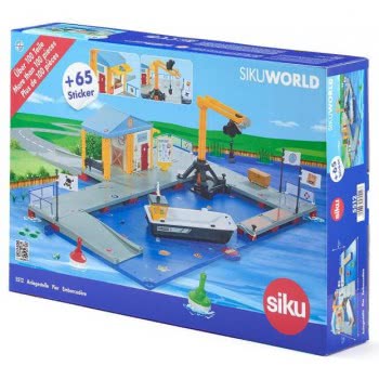 siku World Non-Powered Λιμάνι Με Πλοιάριο Και Εξοπλισμό 5512 4006874055128