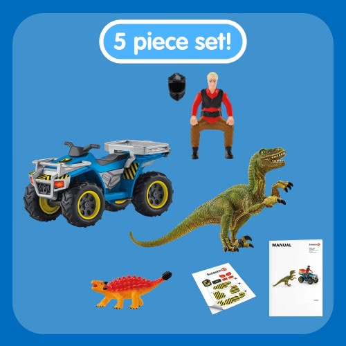 Schleich Quad Escape From Velociraptor 41466 4059433014333