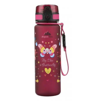 AlpinTec Water Canteen Kids 500Ml Rasberry Butterfly C-500RS-BU 4891833450379