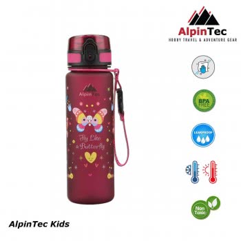 AlpinTec Παγούρι Kids 500Ml Rasberry Butterfly C-500RS-BU 4891833450379