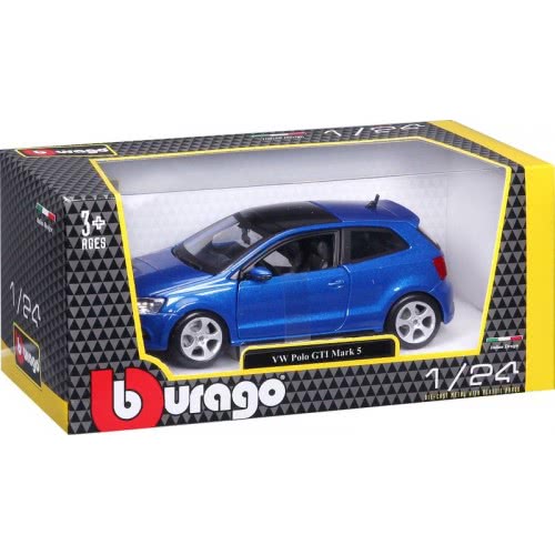 Bburago 1/24 Plus VW Polo GTI Mark 5 Blue 21059 4893993013951