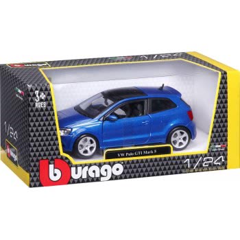 Bburago 1/24 Plus VW Polo GTI Mark 5 Blue 21059 4893993013951