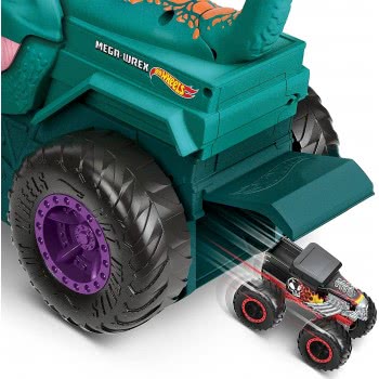 Mattel Hot Wheels Monster Trucks Car Chompin Mega Wrex Giant Vehicle With Lights And Sound Effects GYL13 887961974775