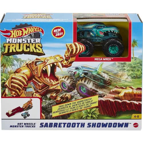 Mattel Hot Wheels Monster Trucks Hero Play Sabretooth Showdown GYL09 / GYL10 887961974744