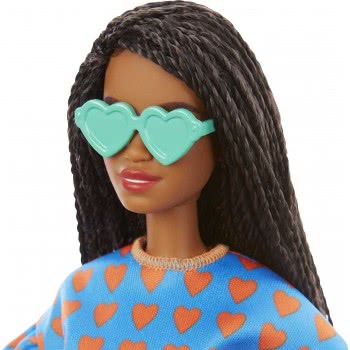 Mattel Barbie Fashionistas 172 Μελαχρινή Κούκλα Με Σετ Καρδούλες FBR37 / GRB63 887961900002