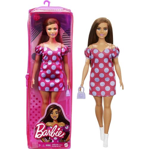 Mattel Barbie Fashionistas 171 Με Ροζ Πουά Φόρεμα FBR37 / GRB62 887961900354