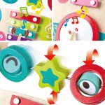 Hape My First Musical Walker Wooden Push Along Baby Walker Trainer With Music Box Και Activities E0383 6943478031104