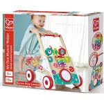 Hape My First Musical Walker Wooden Push Along Baby Walker Trainer With Music Box Και Activities E0383 6943478031104
