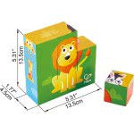 Hape Jungle Animal Block Ξύλινο Παζλ Κύβοι Ζωάκια Ζούγκλας E1619 6943478018792