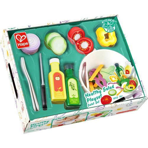 Hape Playfully Delicious Ξύλινο Σετ Σαλάτα Healthy Salad E3174 6943478030848