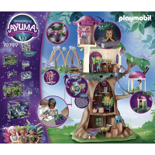 Playmobil Adventures Of Ayuma Community Tree With Fairies And Light Effects Toy For Ages 7+ 70799 4008789707994