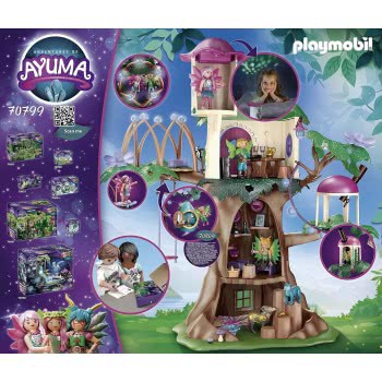 Playmobil Adventures Of Ayuma Community Tree With Fairies And Light Effects Toy For Ages 7+ 70799 4008789707994