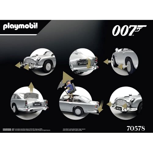 Playmobil James Bond Aston Min Db5 - Goldfinger Edition, For James Bond Fans 70578 4008789705785