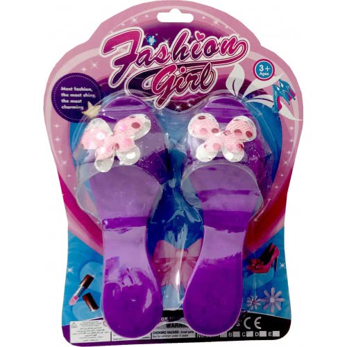 Toys-shop Choice Fashion Girl Princess Shoes Pink Or Purple JX047193 6990521471936
