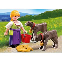 Playmobil Αγρότισσα Με Μοσχαράκια 4778 4008789047786