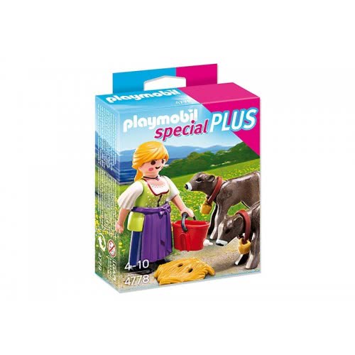 Playmobil Αγρότισσα Με Μοσχαράκια 4778 4008789047786
