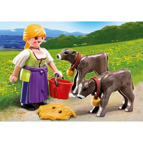 Playmobil Αγρότισσα Με Μοσχαράκια 4778 4008789047786
