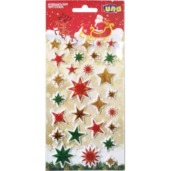 LUNA OFFICE Αυτοκόλλητα Χριστουγεννιάτικα 10X22ek Puffy Glitter 000621136 5205698449031