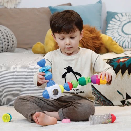 Lalaboom Educational Baby Toddler Cube And Beads 9 Pcs For 10-36 Months 1000-86161 4897067861615