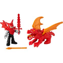 Mattel Imaginext Ιππότες - Φιγούρες Ιππότες Με Αξεσουαρ Και Οχημα Δράκος HCG63 / HCG66 194735009848