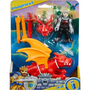 Mattel Imaginext Ιππότες - Φιγούρες Ιππότες Με Αξεσουαρ Και Οχημα Δράκος HCG63 / HCG66 194735009848