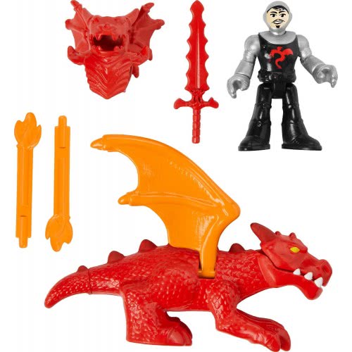 Mattel Imaginext Ιππότες - Φιγούρες Ιππότες Με Αξεσουαρ Και Οχημα Δράκος HCG63 / HCG66 194735009848