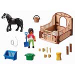 Playmobil Άλογο Black Stallion Με Στάβλο 5519 4008789055194