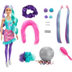 Mattel Barbie Color Reveal Doll, Glittery Purple With 25 Hairstyling Και Party-Themed Surprises HBG38 / HBG41 887961988277
