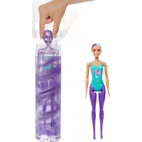 Mattel Barbie Color Reveal Doll, Glittery Purple With 25 Hairstyling Και Party-Themed Surprises HBG38 / HBG41 887961988277