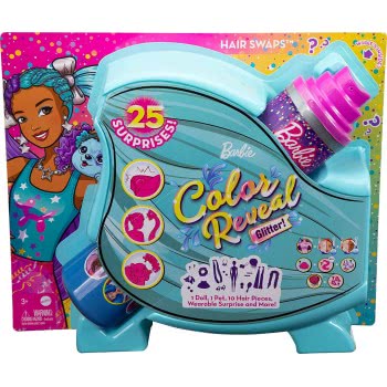 Mattel Barbie Color Reveal Doll, Glittery Purple With 25 Hairstyling Και Party-Themed Surprises HBG38 / HBG41 887961988277