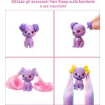Mattel Barbie Color Reveal Glitter! Hair Swaps Doll, Glittery Pink With 25 Hairstyling Και Party-Themed Surprises Including 1 HB