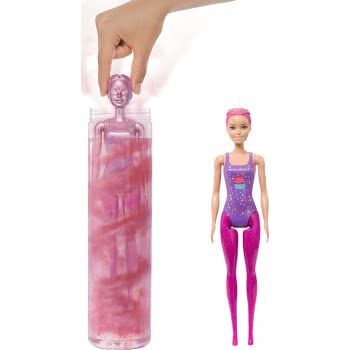 Mattel Barbie Color Reveal Glitter! Hair Swaps Doll, Glittery Pink With 25 Hairstyling Και Party-Themed Surprises HBG38 / HBG39 