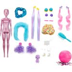 Mattel Barbie Color Reveal Glitter! Hair Swaps Doll, Glittery Pink With 25 Hairstyling Και Party-Themed Surprises HBG38 / HBG39 