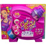 Mattel Barbie Color Reveal Glitter! Hair Swaps Doll, Glittery Pink With 25 Hairstyling Και Party-Themed Surprises Including 1 HB