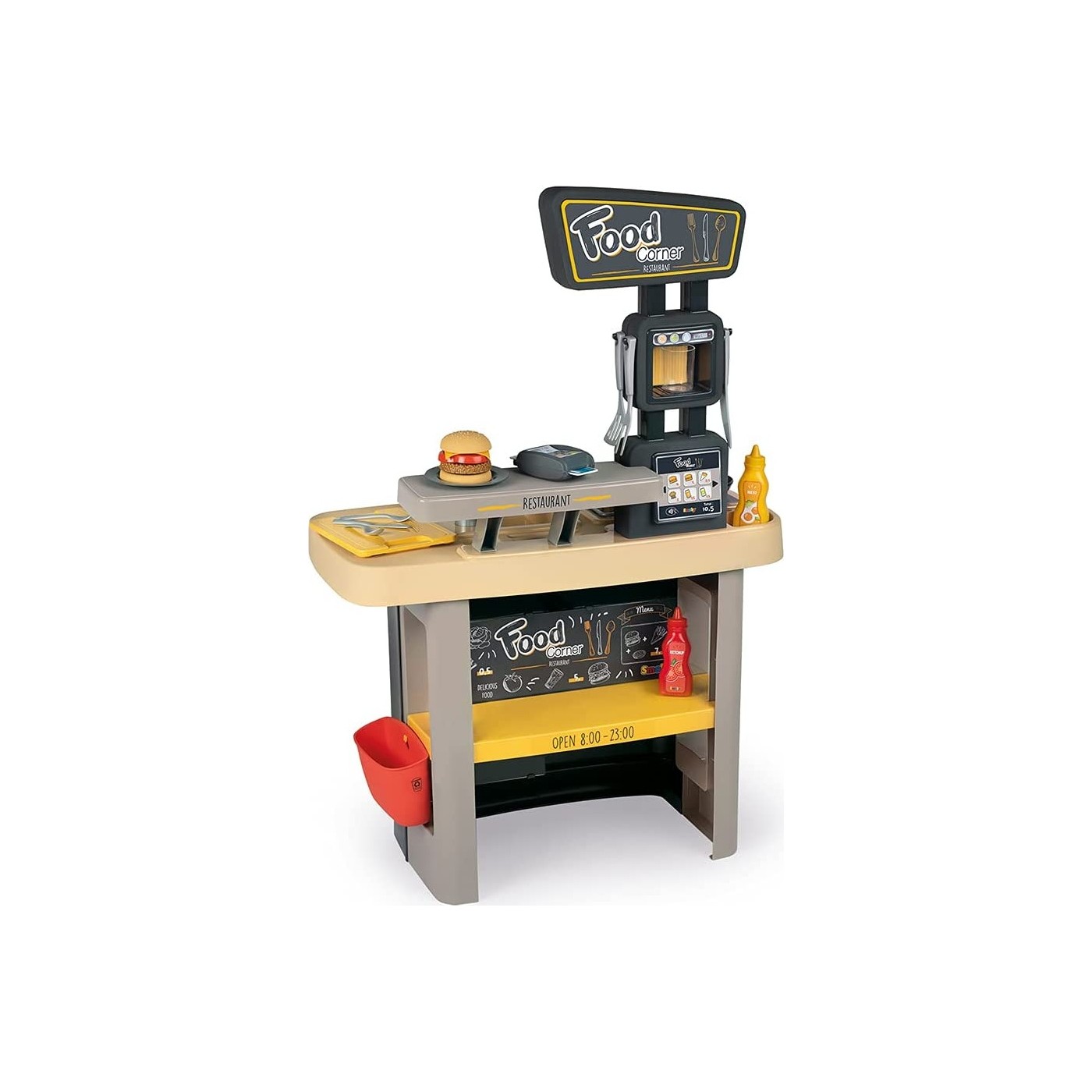 Smoby Cuisine Chef Corner Restaurant, électronique avec 70 accessoires, tvv 10522901
