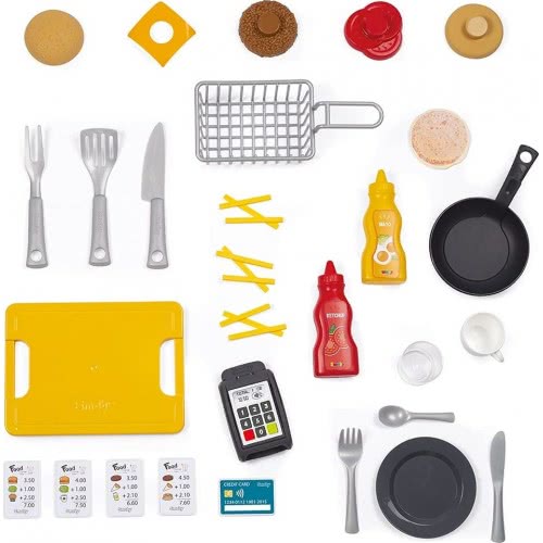 Smoby Food Corner Restaurant With 29 Accessories, Multi-Coloured 310910 3032163109105