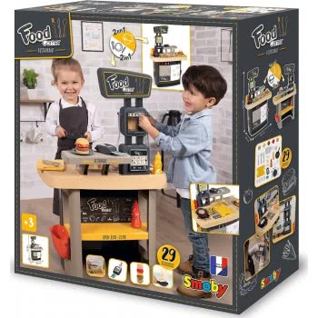 Smoby Food Corner Restaurant With 29 Accessories, Multi-Coloured 310910 3032163109105