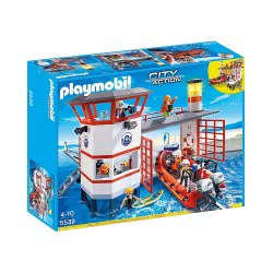 Playmobil Πλωτή Βάση Ακτοφυλακής Με Φάρο 5539 4008789055392