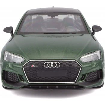 Bburago Audi RS5 Coupe (2019): Model Car In Scale 1:24, Doors And Bonnet For Opening, 19 Cm, Green 21090 4893993011001