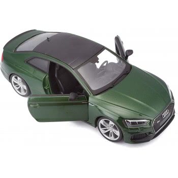 Bburago Audi RS5 Coupe (2019): Model Car In Scale 1:24, Doors And Bonnet For Opening, 19 Cm, Green 21090 4893993011001