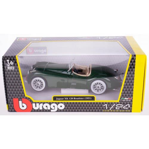 Bburago Jaguar XK 120 Roadster (1951) In Scale 1/24 Green 18/22018 Green 4893993008506