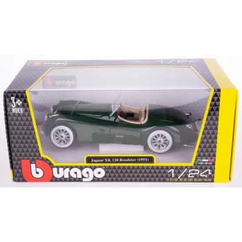Bburago Jaguar XK 120 Roadster (1951) In Scale 1/24 Green 18/22018 Green 4893993008506