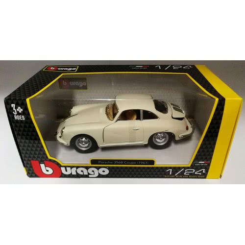 Bburago 1/24 Porsche 356B Coupe (1961) Ivory 18/22079 Ivory 4893993011810