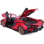 Bburago Lamborghini Sian FKP 37 Model Car In Scale 1/18, Doors, 26 Cm, Red 18/11046 Red 4893993002658