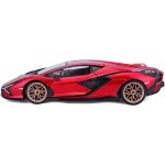 Bburago Lamborghini Sian FKP 37 Model Car In Scale 1/18, Doors, 26 Cm, Red 18/11046 Red 4893993002658