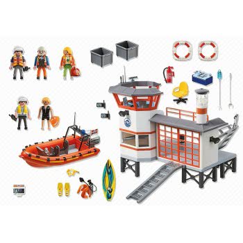 Playmobil Πλωτή Βάση Ακτοφυλακής Με Φάρο 5539 4008789055392