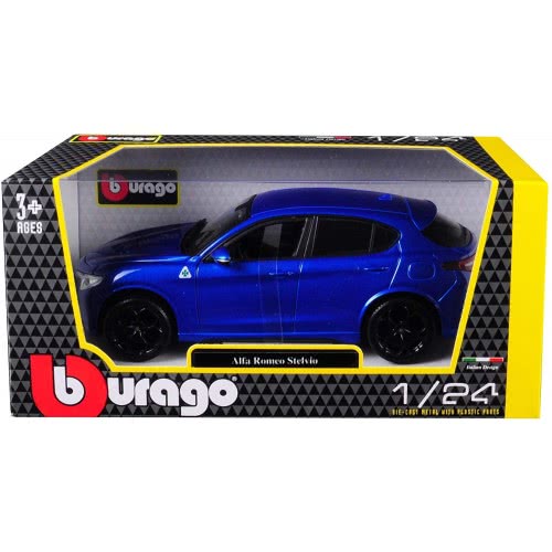 Bburago 1/24 Alfa Romeo Stelvio Blue 21086 4893993013968