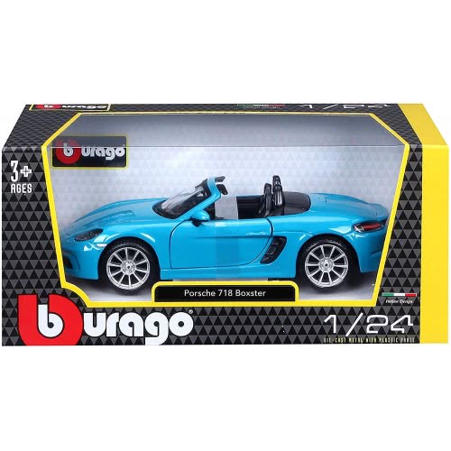 Bburago 1/24 Porsche 718 Boxster Blue 21087 4893993013975