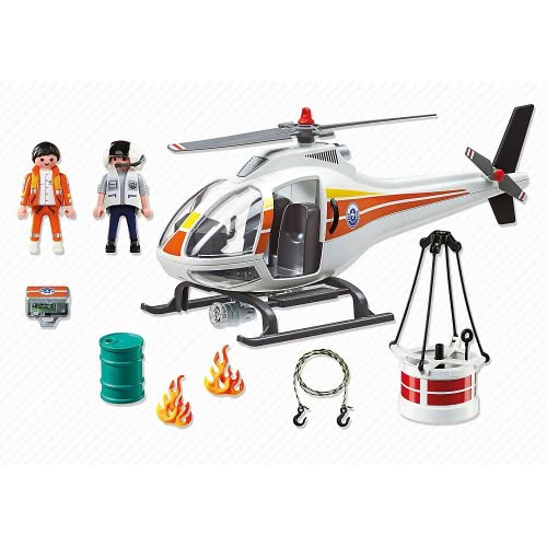 Playmobil Ελικόπτερο Με Κάδο Πυρόσβεσης 5542 4008789055422